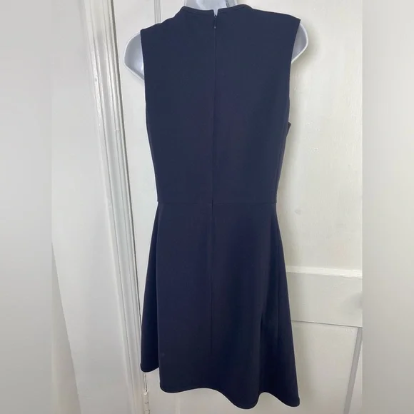 Tory Burch Erin Crepe Navy Blue Sleeveless Mini Dress Size 8 - Picture 9 of 10